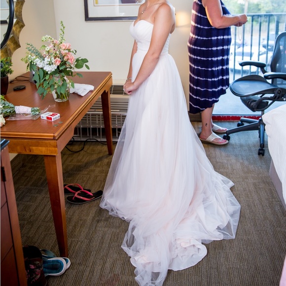 David's Bridal | Dresses | Wedding Gown Size 4 Its A Light Pink In ...